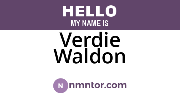 Verdie Waldon