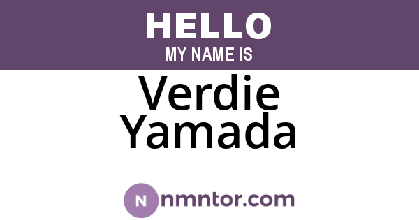 Verdie Yamada