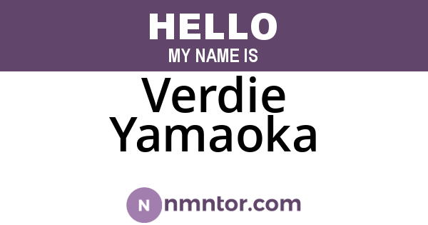 Verdie Yamaoka