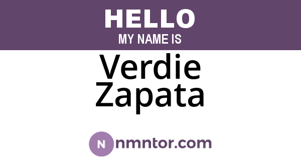 Verdie Zapata