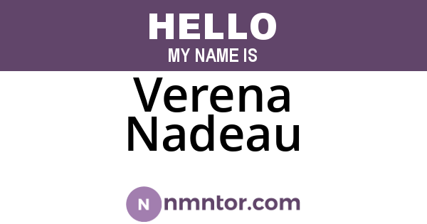 Verena Nadeau