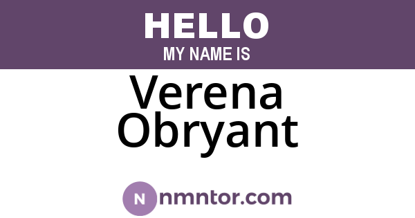 Verena Obryant