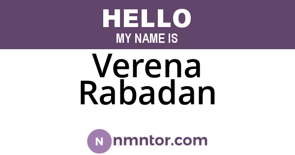 Verena Rabadan