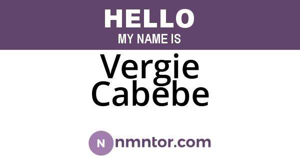 Vergie Cabebe