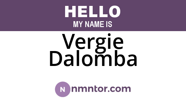 Vergie Dalomba
