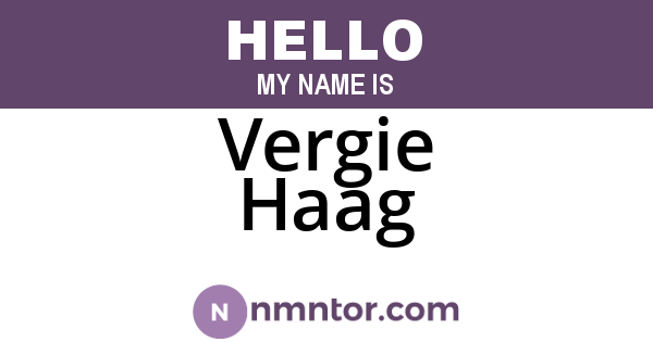 Vergie Haag