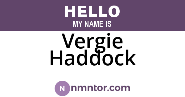 Vergie Haddock