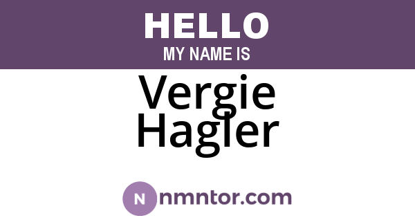 Vergie Hagler