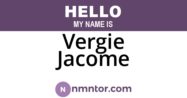 Vergie Jacome