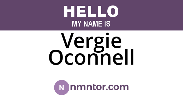 Vergie Oconnell