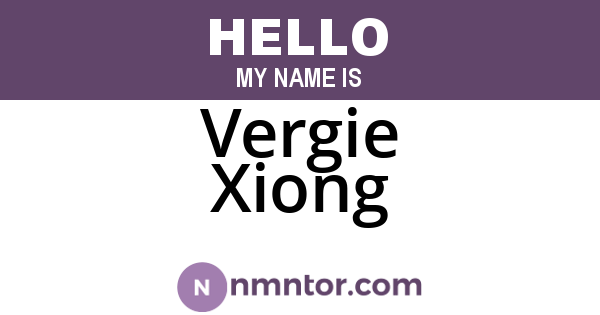 Vergie Xiong