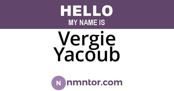 Vergie Yacoub