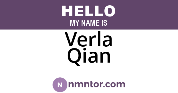 Verla Qian