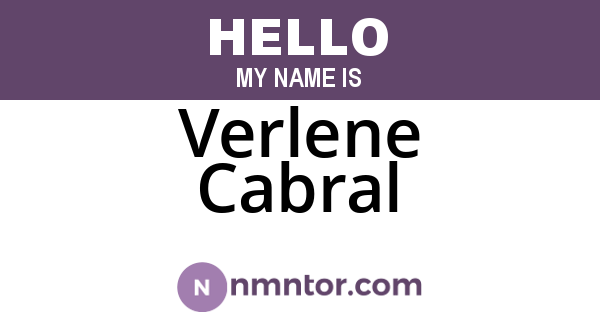 Verlene Cabral