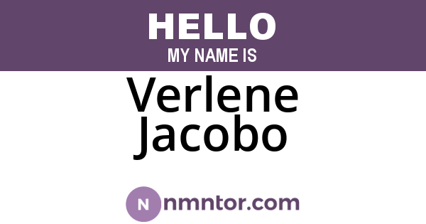 Verlene Jacobo