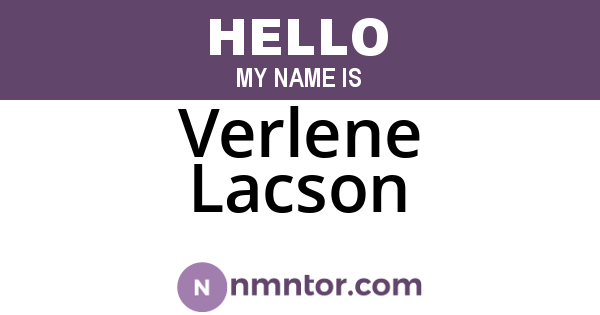 Verlene Lacson