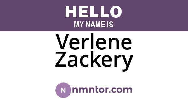Verlene Zackery