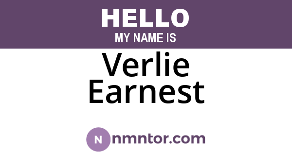 Verlie Earnest