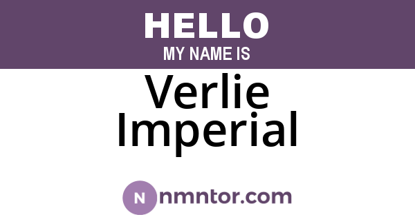 Verlie Imperial