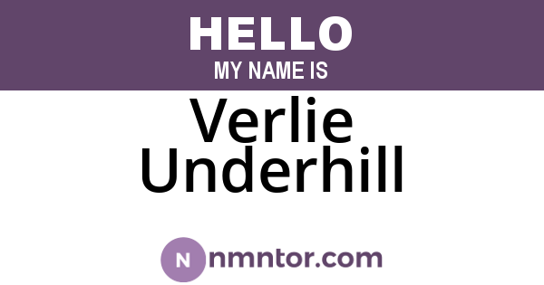 Verlie Underhill