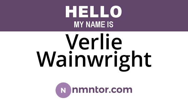 Verlie Wainwright