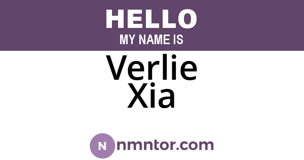 Verlie Xia