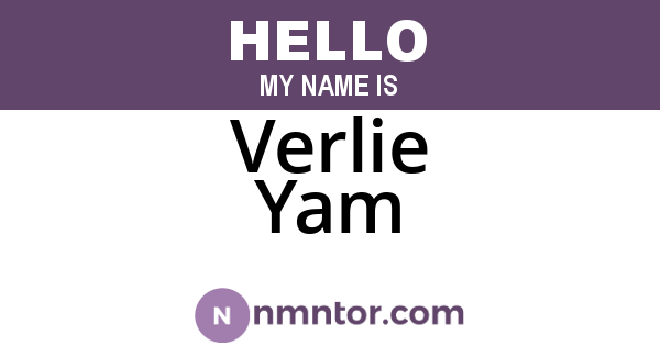 Verlie Yam