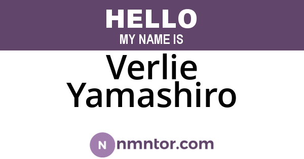 Verlie Yamashiro