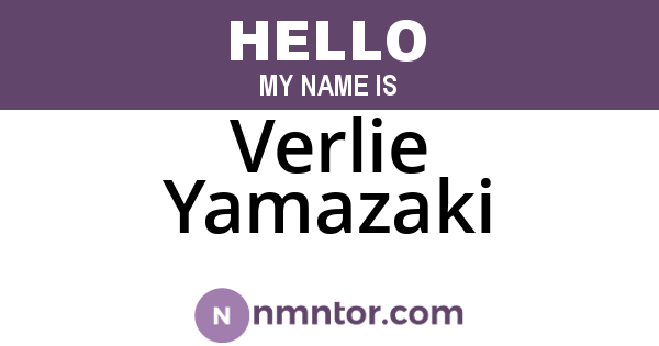 Verlie Yamazaki