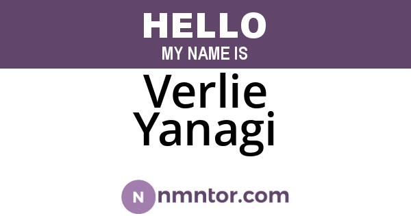 Verlie Yanagi