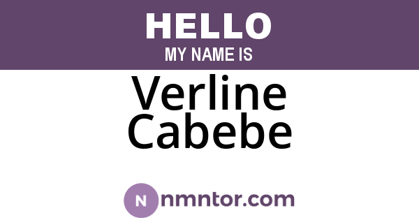 Verline Cabebe