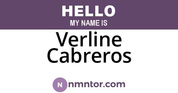 Verline Cabreros