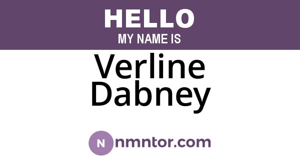 Verline Dabney