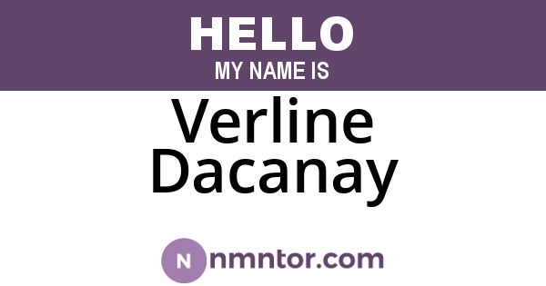 Verline Dacanay