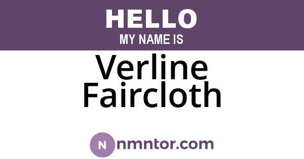 Verline Faircloth
