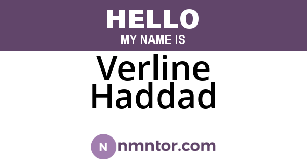 Verline Haddad