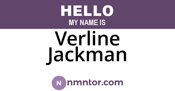 Verline Jackman