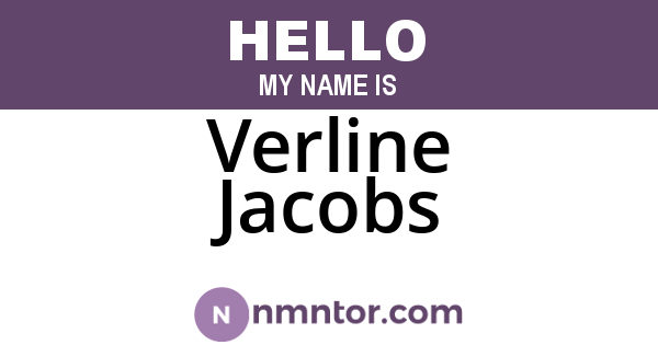 Verline Jacobs
