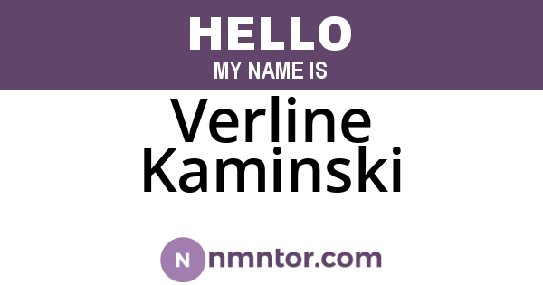 Verline Kaminski