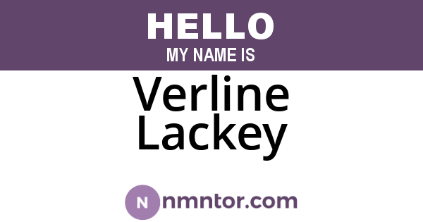 Verline Lackey