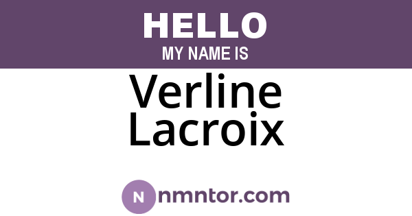 Verline Lacroix