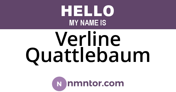 Verline Quattlebaum