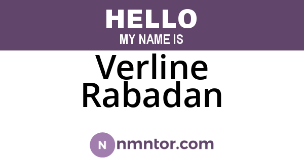 Verline Rabadan