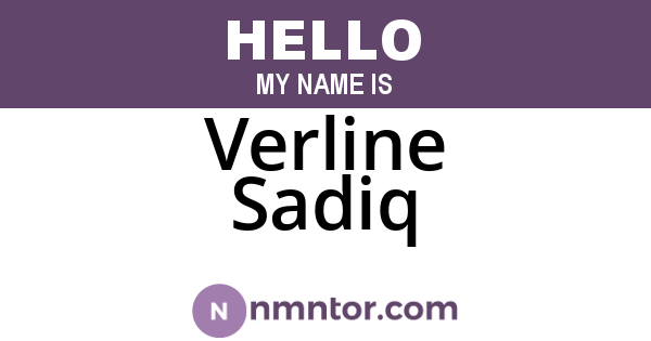 Verline Sadiq