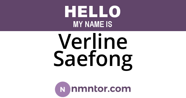 Verline Saefong