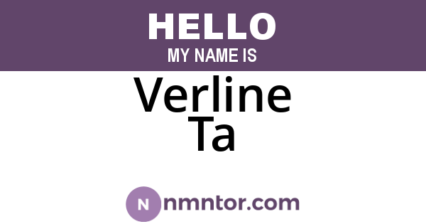 Verline Ta