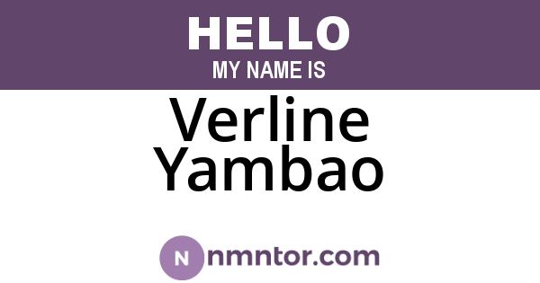 Verline Yambao