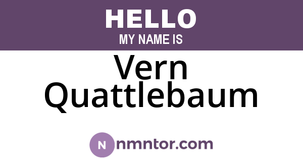Vern Quattlebaum