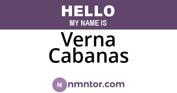 Verna Cabanas