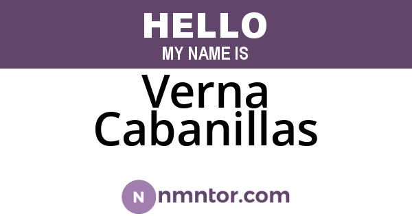 Verna Cabanillas